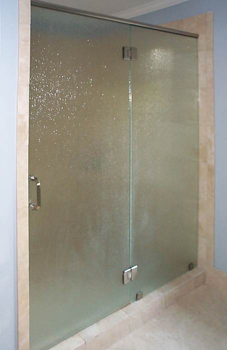 Rain Glass Door and In-Line Panel with Header